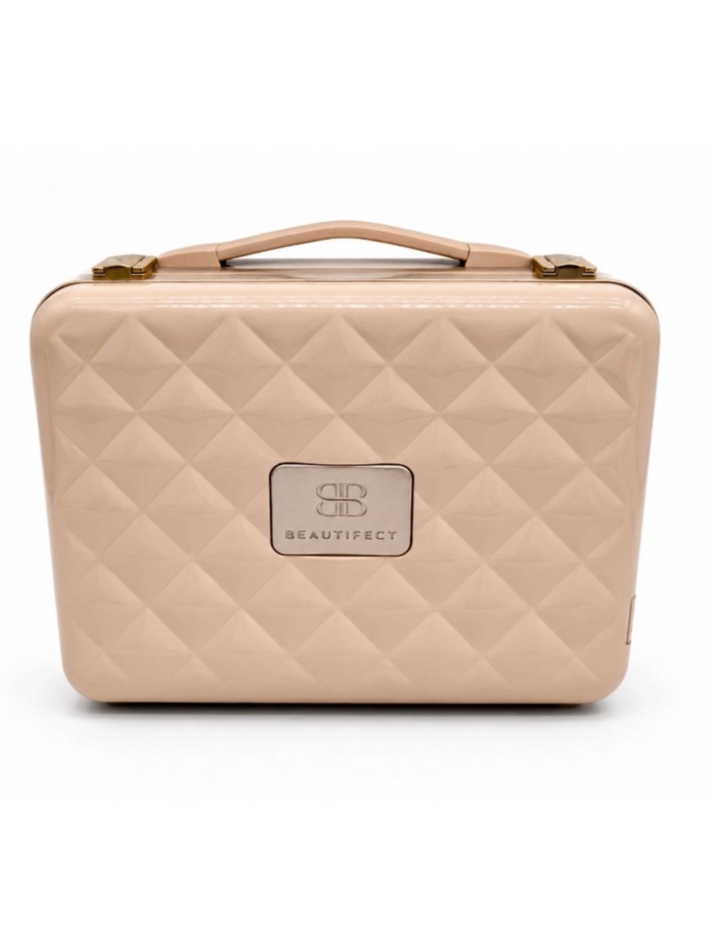 Beautifect Box Nude Blush LED Makeup Vanity Case 5X Mirror Rechargeable